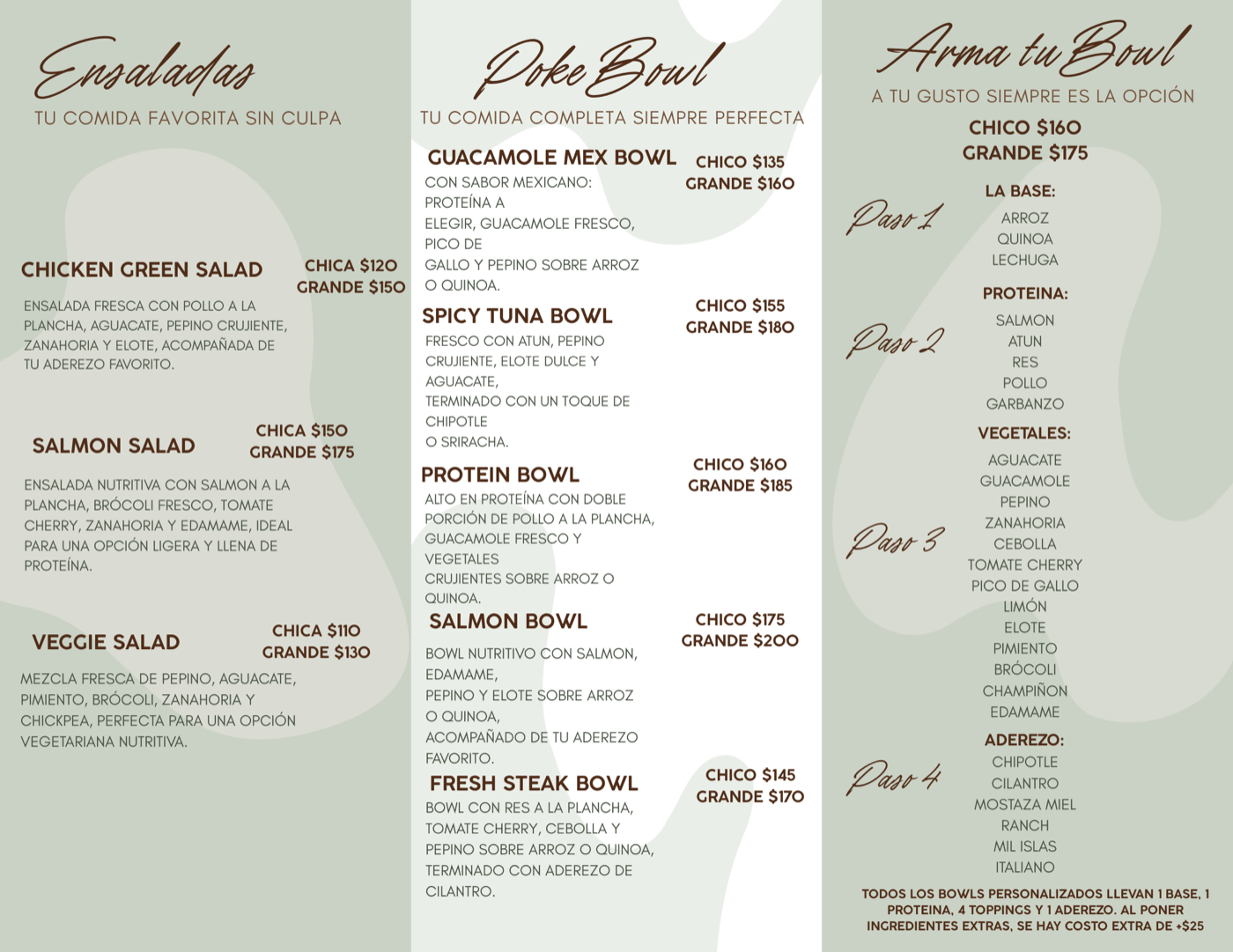 Menú Mr Healthy — Ensaladas, Poke Bowls y Arma tu Bowl